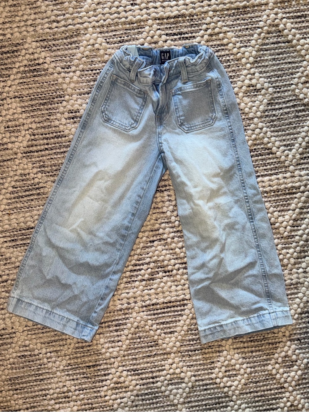 GAP Kids Light Blue Wide-Leg Denim Pants